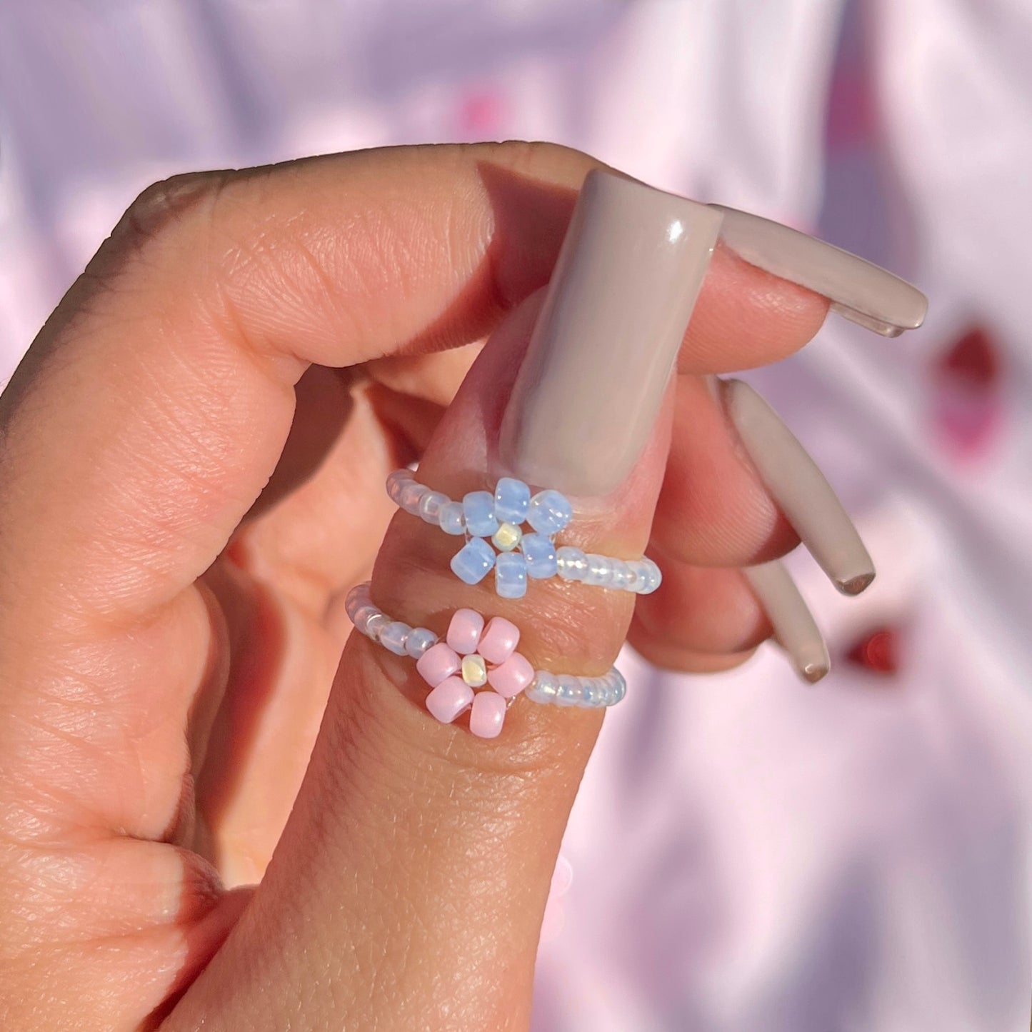 Soft Pink Daisy Ring