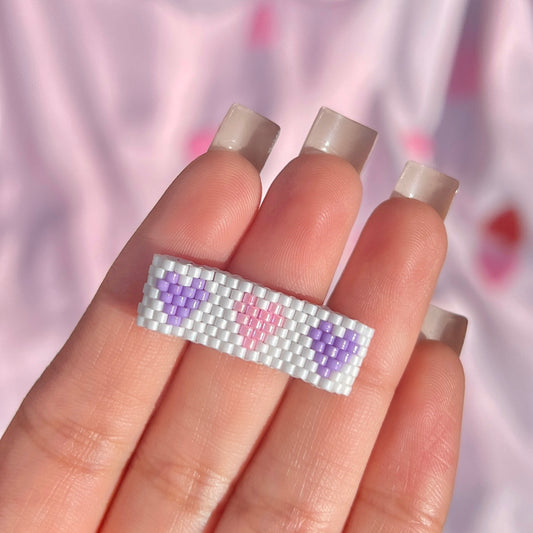 Pink & Purple Hearts Ring