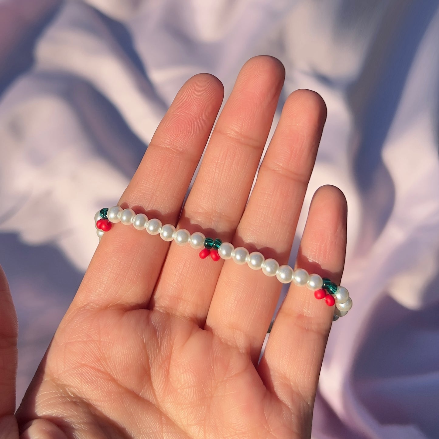 Cherry Pearl Bracelet